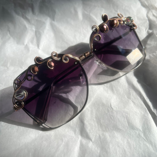 Purple Rain Wire Wrapped Sunglasses