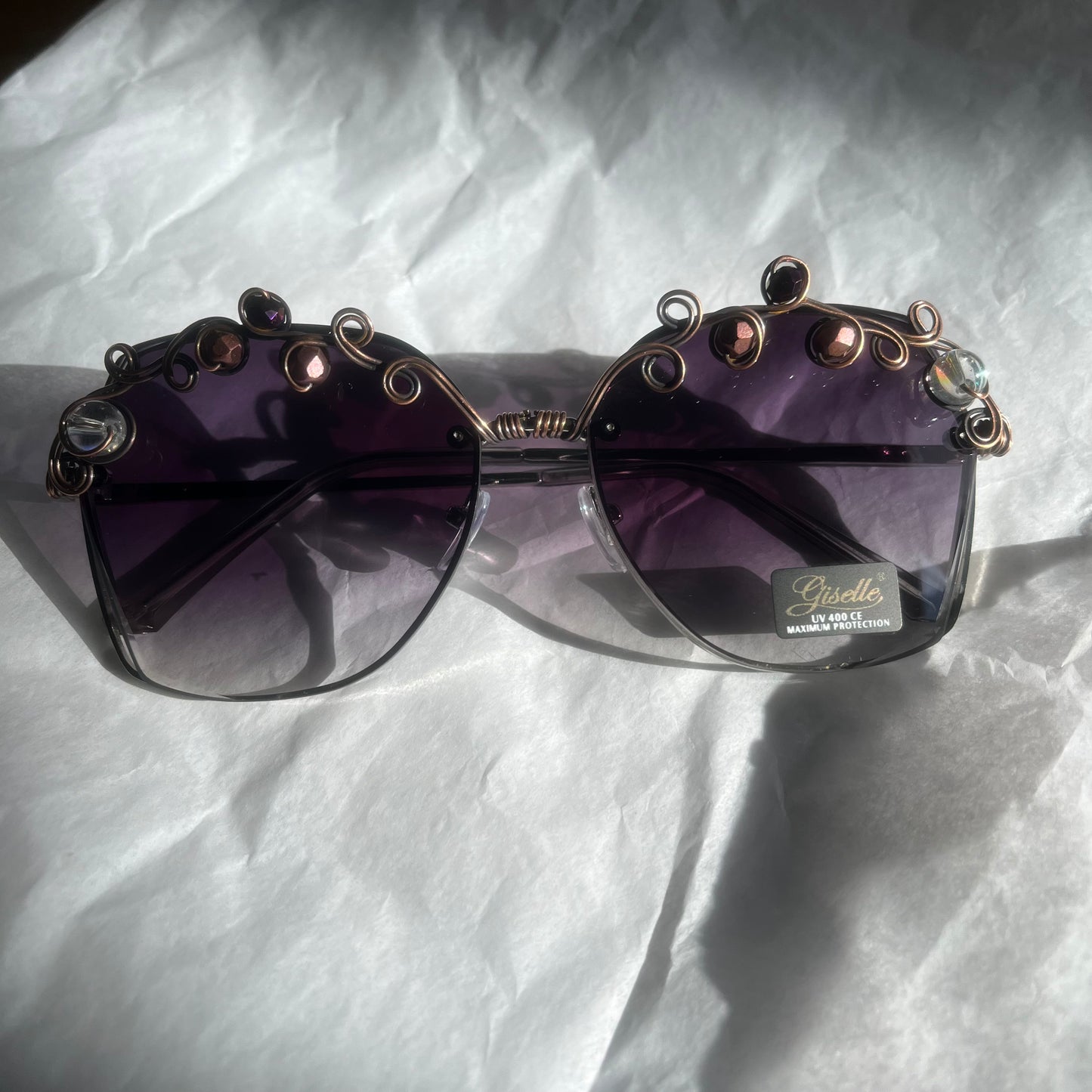 Purple Rain Wire Wrapped Sunglasses