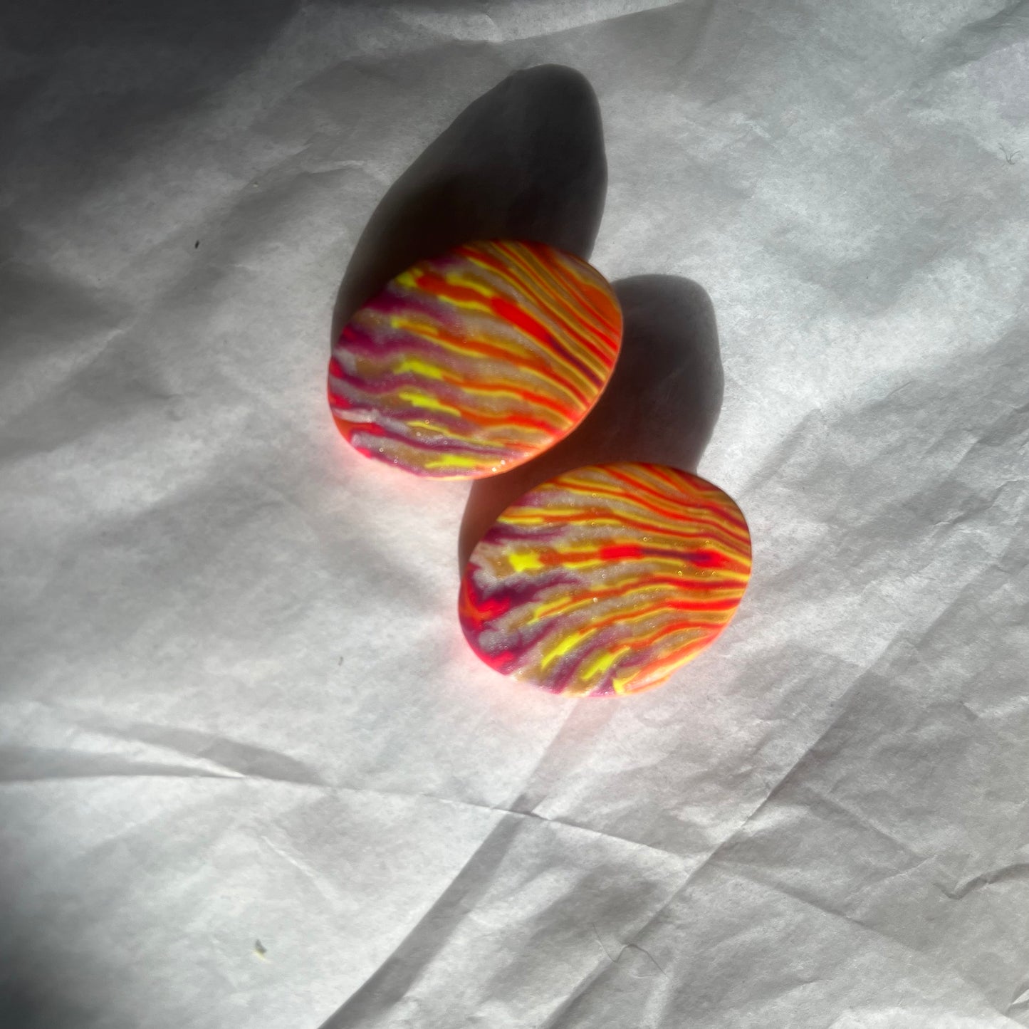 Sunrise Polymer Clay Stud Earrings